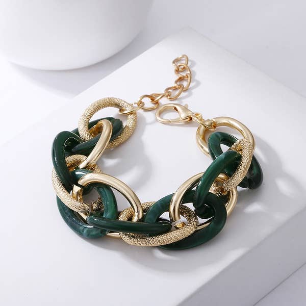 Pulsera De Concha Cruzada Cadena De Color Dorado Cadena De Pulsera De Concha Cruzada Cadena De Color Dorado Cadena De